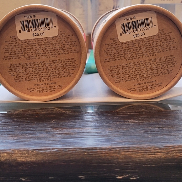 Library of Flowers FORGET ME NOT Shower Gel 2oz Handcream 2oz Gift lot of 2 - Picture 2 of 3